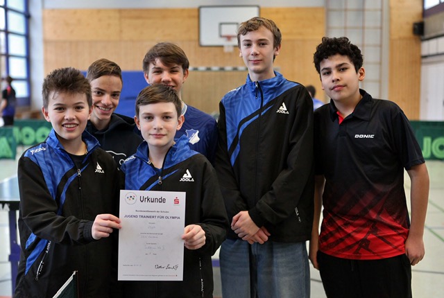 DBS qualifiziert sich im Tischtennis für das Finale des Regierungspräsidiums (Jugend trainiert für Olympia)